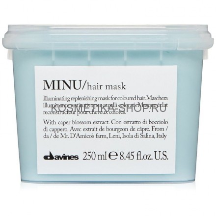 Davines Minu Hair Mask Восстанавливающая маска для окрашенных волос 250 мл