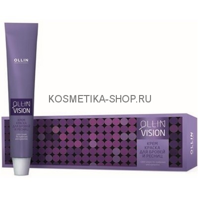 Крем-краска для бровей и ресниц + салфетки Ollin Vision Color Cream For Eyebrows And Eyelashes brown — коричневый