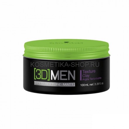 Глина для волос текстурирующая Schwarzkopf 3D Men Texture Clay 100 мл