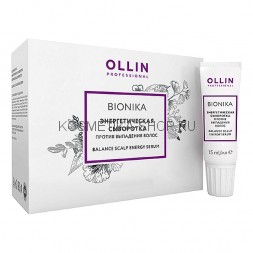 Сыворотка против выпадения волос Энергетическая Ollin Bionika Balance Scalp Energy Serum 6 шт. по 15 мл