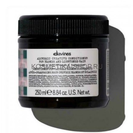 Davines Alchemic lightened hair Teal Креативный кондиционер для осветленных и натуральных блондов оттенок морская волна 250 мл