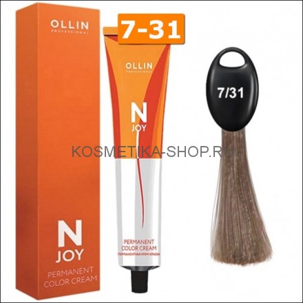 Крем-краска Ollin N-Joy Color Cream 7/31 русый золотисто–пепельный 100 мл