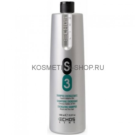 Укрепляющий шампунь против выпадения волос Echosline S3 Invigorating Shampoo Helps Prevent Hair Loss 1000 мл
