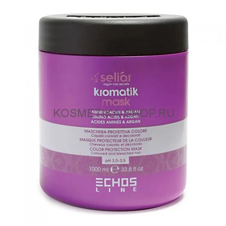 Маска для защиты цвета окрашенных и осветленных волос Echosline Seliar Kromatik Mask 1000 мл