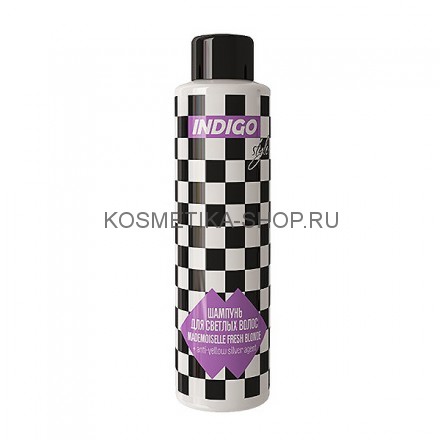 Шампунь для светлых волос, с серебристым агентом Indigo Style Mademoiselle Fresh Blonde Shampoo 1000 мл