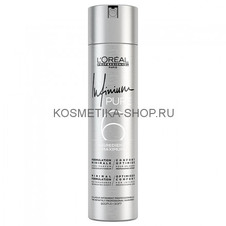 Лак для волос без запаха средней фиксации Loreal Infinium 6 Pure Soft 300 мл