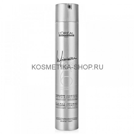 Лак для волос без запаха средней фиксации Loreal Infinium 6 Pure Soft 300 мл