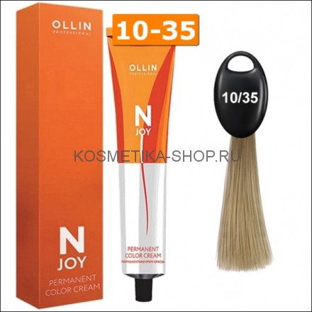 Крем-краска Ollin N-Joy Color Cream 10/35 светлый блондин золотисто-махагоновый 100 мл