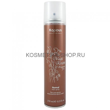 Лак аэрозольный для волос с кератином, нормальной фиксации Kapous Magic Keratin Hair Spray 250 мл