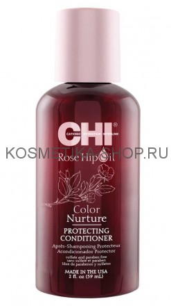 CHI Rose Hip Oil Color Nurture Protecting Conditioner Защитный кондиционер с маслом розы и кератином 59мл