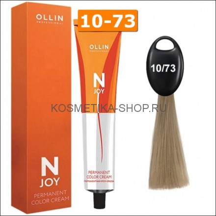 Крем-краска Ollin N-Joy Color Cream 10/73 светлый блондин коричнево–золотистый 100 мл