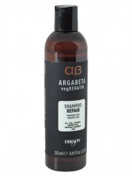 Dikson ARGABETA vegKERATIN Шампунь с гидролизированными протеинами риса и сои для ослабленных и химически обработанных волос 250 мл