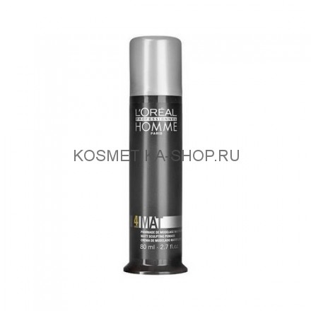 Матирующая крем-паста для гибкой, эластичной фиксации Loreal Homme Mat Paste 80 мл