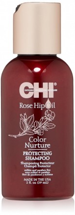 CHI Rose Hip Oil Color Nurture Protecting Shampoo Защитный шампунь с маслом розы и кератином 59мл