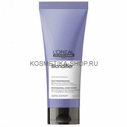 Смываемый уход-кондиционер для осветленных и мелированных волос Loreal Serie Expert Blondifier Gloss Conditioner 200 мл