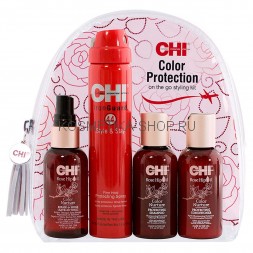 CHI Rose Hip Oil Дорожный набор для волос с маслом розы и кератином