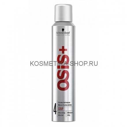 Мусс экстремальной фиксации для объёмных укладок Schwarzkopf OSiS+ Grip Extreme Hold Mousse 200 мл