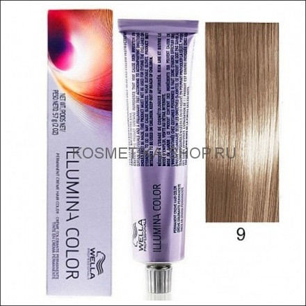 Краска Wella Illumina Color 9 очень светлый блонд 60 мл