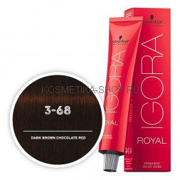 Краска Igora Royal 3-68 темный коричневый шоколадный красный 60 мл