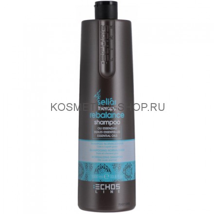 Нормализующий шампунь против жирной кожи головы Echosline Seliar Therapy Rebalance Shampoo 1000 мл