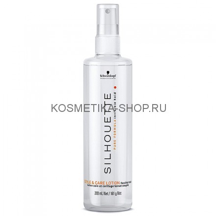 Спрей для укладки волос объём и уход мягкой фиксации Schwarzkopf Silhouette Style &amp; Care Lotion 200 мл