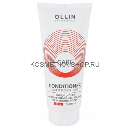 Кондиционер для цвета и блеска окрашенных волос Ollin Care Color &amp; Shine Save Conditioner 200 мл