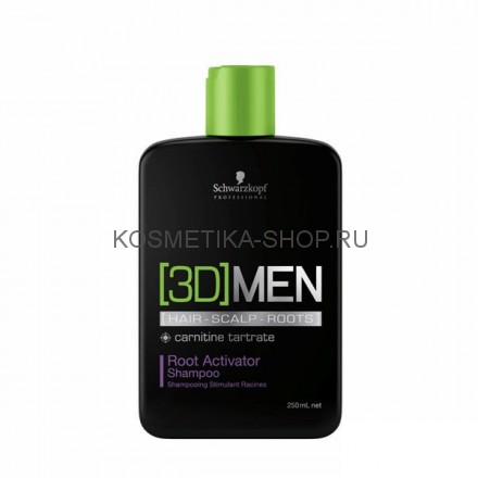 Шампунь активатор роста волос Schwarzkopf 3D MEN Root Activator Shampoo 250 мл