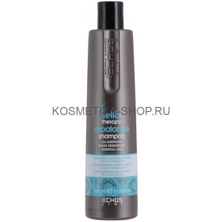 Нормализующий шампунь против жирной кожи головы Echosline Seliar Therapy Rebalance Shampoo 350 мл