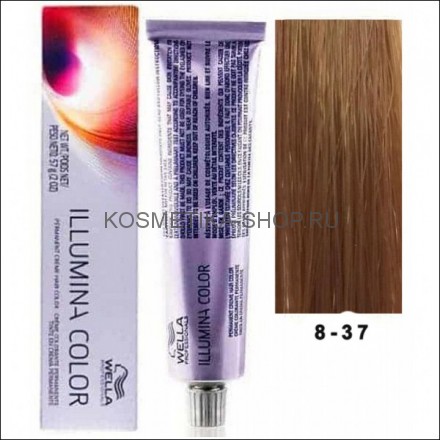 Краска Wella Illumina Color 8/37 светлый блонд золотисто-коричневый 60 мл