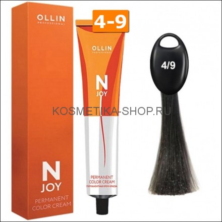 Крем-краска Ollin N-Joy Color Cream 4/9 шатен зеленый 100 мл