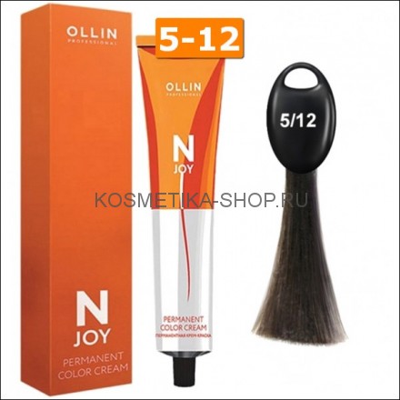 Крем-краска Ollin N-Joy Color Cream 5/12 светлый шатен пепельно-фиолетовый 100 мл