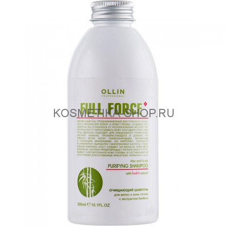 Очищающий шампунь с экстрактом бамбука Ollin Full Force Clarifing Hair &amp; Scalp Bamboo Extract Shampoo 300 мл