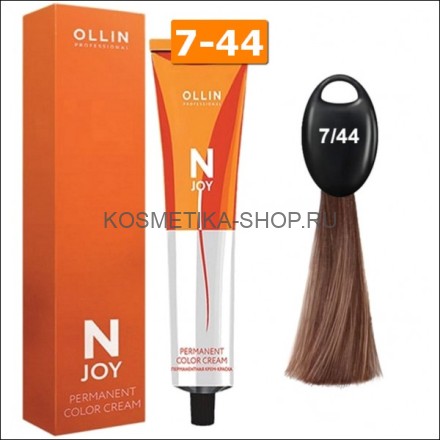 Крем-краска Ollin N-Joy Color Cream 7/44 русый интенсивно-медный 100 мл