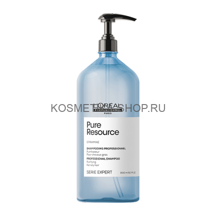 Шампунь очищающий для жирных волос Loreal Serie Expert Pure Resource Shampoo 1500 мл