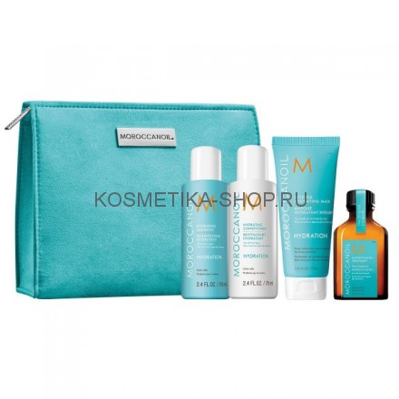 Moroccanoil Travel Kit HYDRATION Дорожный набор Увлажнение (шампунь 70 мл + кондиционер 70 мл + маска, 75 мл + Масло 25 мл)