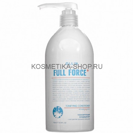 Тонизирующий кондиционер с экстрактом женьшеня и прокапилом Ollin Full Force Tonifying Conditioner Purple Ginseng Extract 750 мл