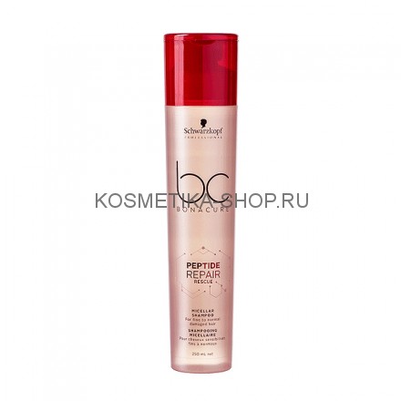 Мицеллярный шампунь для восстановления повреждённых волос Schwarzkopf Bonacure Peptide Repair Rescue Shampoo 250 мл