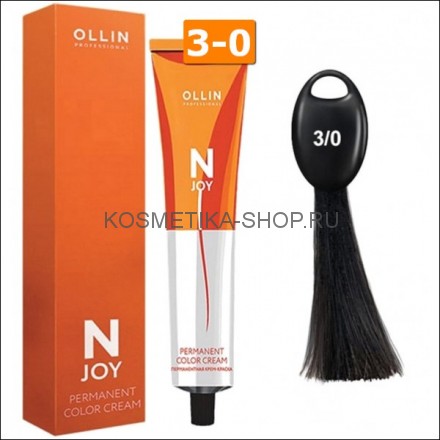 Крем-краска Ollin N-Joy Color Cream 3/0 темный шатен 100 мл