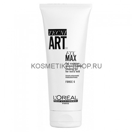 Гель экстра-сильной фиксации, не оставляет налета на волосах Loreal Tecni Art Fix Max Extra Hold Gel 200 мл