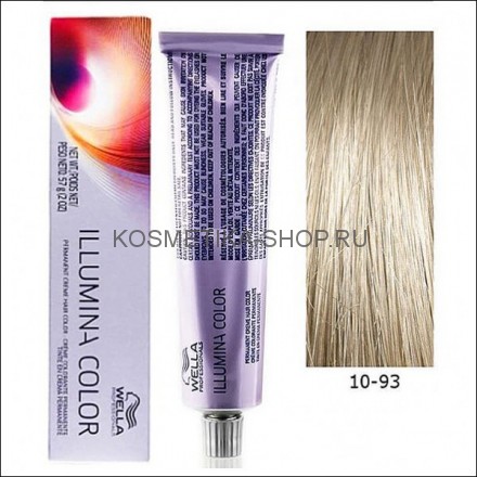 Краска Wella Illumina Color 10/93 яркий блонд золотистый сандре 60 мл