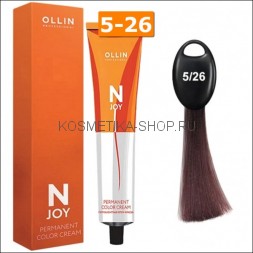 Крем-краска Ollin N-Joy Color Cream 5/26 светлый шатен фиолетово-красный 100 мл