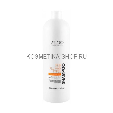 Шампунь для всех типов волос с пшеничными протеинами Kapous Studio Shampoo With Wheat Proteins ­– 1000 мл