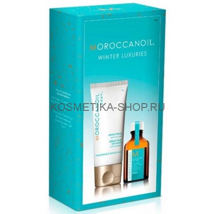 Moroccanoil Winter Luxuries Set Подарочный набор &amp;quot;Зимняя Роскошь&amp;quot; (крем для рук 75 мл + масло для светлых волос 25 мл)