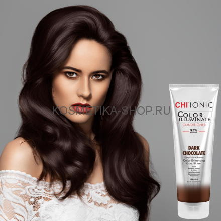 Сhi Ionic Color Illuminate Conditioner DARK CHOCOLATE Оттеночный кондиционер Черный шоколад 251мл