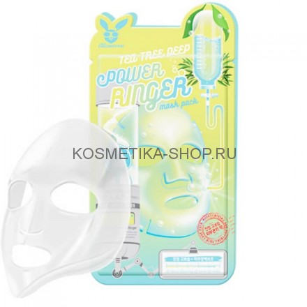 Маска для лица тканевая успокаивающая Elizavecca Tea Tree Deep Power Ringer Mask Pack 23 мл
