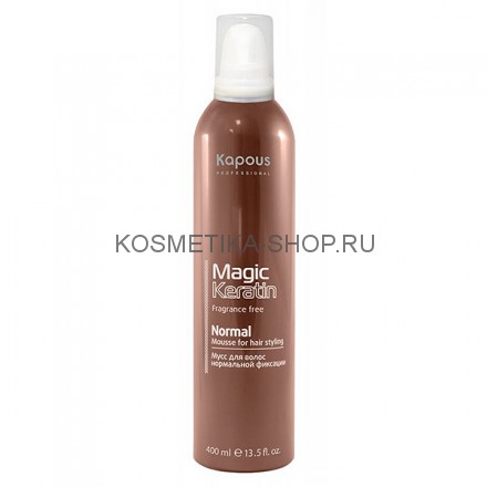 Мусс для укладки волос с кератином Kapous Magic Keratin Mousse 400 мл