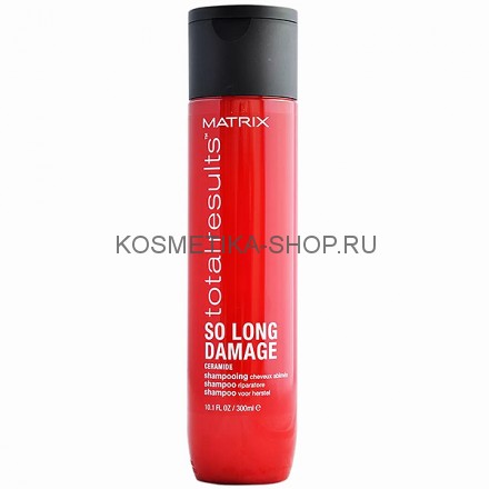 Шампунь для восстановления ослабленных волос с керамидами Matrix Total Results So Long Damage Shampoo 300 мл