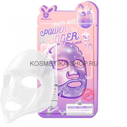 Маска для лица тканевая тонизирующая Elizavecca Fruits Deep Power Ringer Mask Pack 23 мл