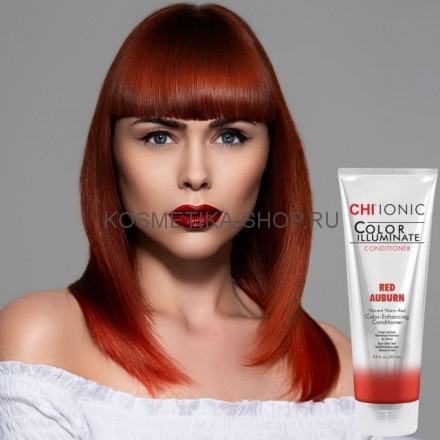 Сhi Ionic Color Illuminate Conditioner RED AUBURN Оттеночный кондиционер Красно-золотисто-каштановый 251мл