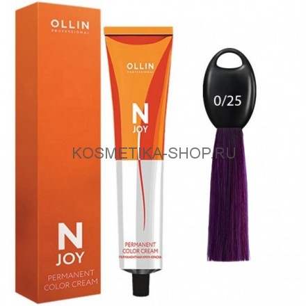 Крем-краска Ollin N-Joy Color Cream 0/25 фиолетово-махагоновый розовый 100 мл